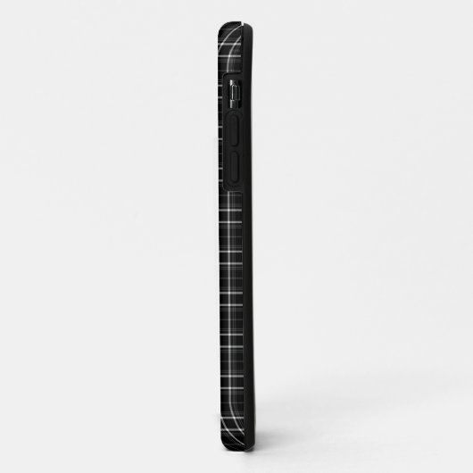 Zwart-wit speldenmonogram Case-Mate iPhone case (Achterkant/links)