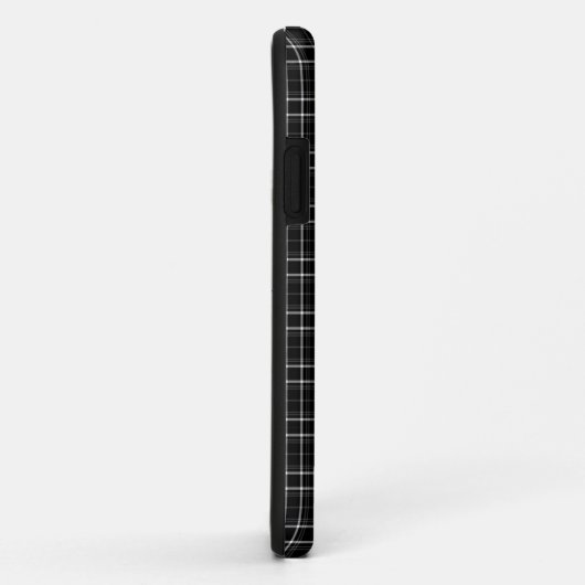 Zwart-wit speldenmonogram Case-Mate iPhone case (Achterkant/rechts)