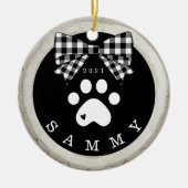 Zwart wit speldenpapier Afdrukplaat Foto Hout Slik Keramisch Ornament (Voorkant)