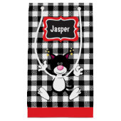 Zwart-wit speldenschoen - Kat Klein Cadeauzakje (Voorkant)