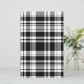 Zwart-wit speldenstang briefpapier (Staand voorkant)