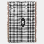 Zwart-wit speldenstang deken (Voorkant Verticaal)