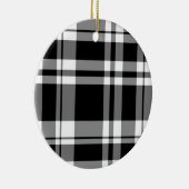 Zwart-wit speldenstang keramisch ornament (Rechts)