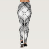 Zwart-wit speldenstang leggings (Achterkant)