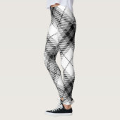 Zwart-wit speldenstang leggings (Links)