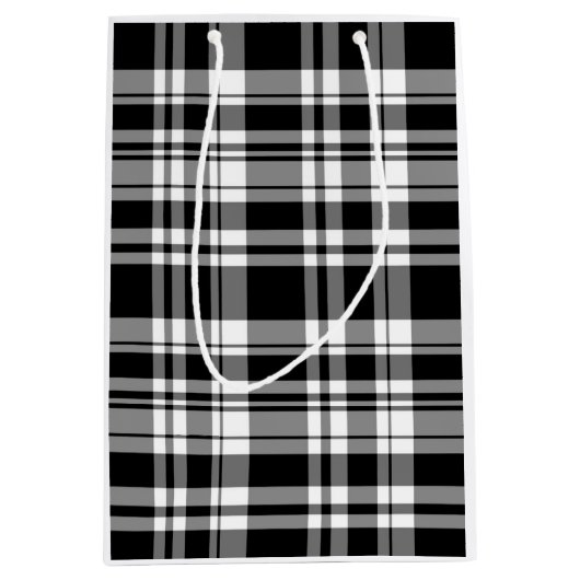 Zwart-wit speldenstang medium cadeauzakje (Voorkant)