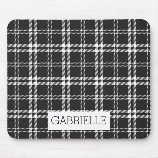 Zwart-wit speldenstang muismat (Voorkant)