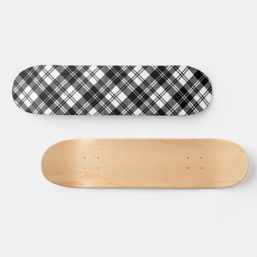 Zwart-wit speldenstang persoonlijk skateboard (Horizontaal)