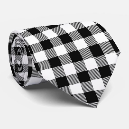 Zwart wit speldenstang   stropdas (Opgerold)