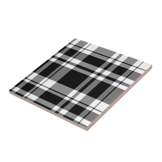 Zwart-wit speldenstang tegeltje (Zijkant)