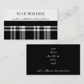 Zwart-wit speldenstang visitekaartje (Voorkant / Achterkant)