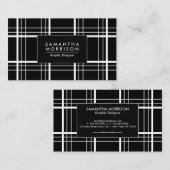 Zwart-wit speldenstang visitekaartje (Voorkant / Achterkant)