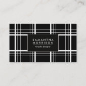 Zwart-wit speldenstang visitekaartje (Voorkant)