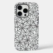 Zwart-wit Spider Web Halloween Patroon Case-Mate iPhone Case (Achterkant)