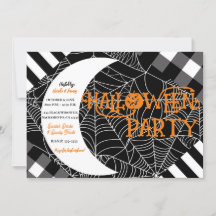 Zwart & Wit Spiderweb Patchwork Halloween Party