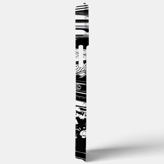 ZWART-WIT SPIERWOEDE Case-Mate iPhone CASE (Achterkant / Rechts)