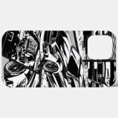 ZWART-WIT SPIERWOEDE Case-Mate iPhone CASE (Achterkant (horizontaal))