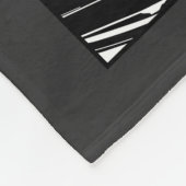 ZWART-WIT SPIERWOEDE FLEECE DEKEN (Hoek)