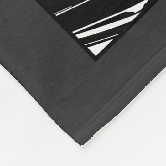 ZWART-WIT SPIERWOEDE FLEECE DEKEN (Hoek)