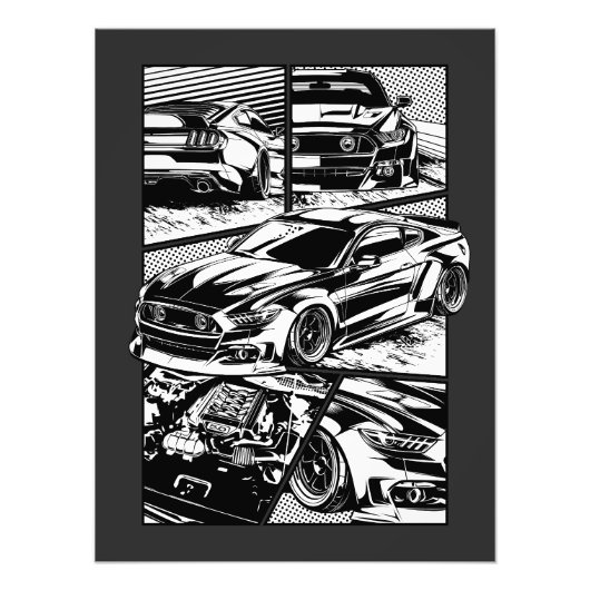 ZWART-WIT SPIERWOEDE FOTO AFDRUK (Voorkant)