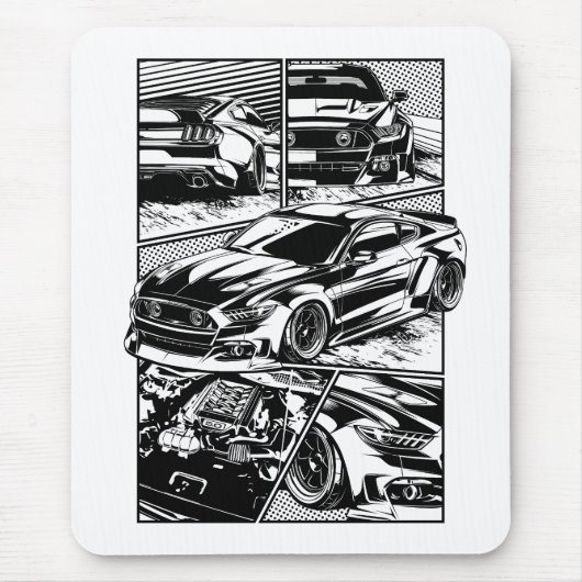 ZWART-WIT SPIERWOEDE MUISMAT (Voorkant)