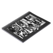 ZWART-WIT SPIERWOEDE NOTITIEBOEK (Linkerzijde)