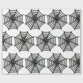 ZWART & WIT SPIN WEB HALLOWEEN Wrapping Paper Cadeaupapier (Vlak)