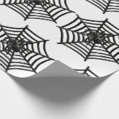 ZWART & WIT SPIN WEB HALLOWEEN Wrapping Paper Cadeaupapier (Hoek)