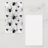 Zwart-wit spinnen spinnenweb Halloween patroon Visitekaartje (Voorkant / Achterkant)