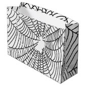 Zwart-Wit Spinnenweb Groot Cadeauzakje (Achterkant Gekanteld)