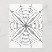 Zwart-wit spinnenweb Halloween patroon Briefkaart (Voorkant)