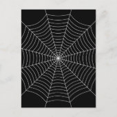 Zwart-wit spinnenweb Halloween patroon Briefkaart (Voorkant)