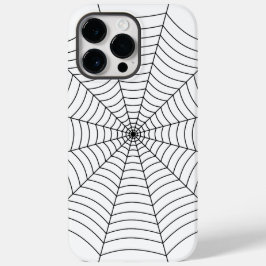 Zwart-wit spinnenweb Halloween patroon Case-Mate iPhone 14 Pro Max Hoesje