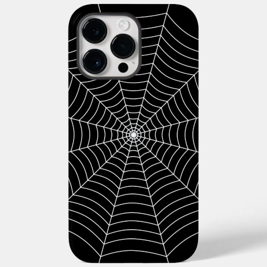 Zwart-wit spinnenweb Halloween patroon Case-Mate iPhone Case (Achterkant)