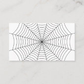 Zwart-wit spinnenweb Halloween-patroon Visitekaartje (Voorkant)