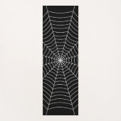 Zwart wit spinnenweb Halloween patroon Yogamat (Voorkant)