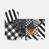 Zwart & Wit Spinnenweb Patchwork Halloween Feestje Bedankdoosjes (Uitgevouwen)