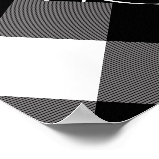 Zwart & Wit Spinnenweb Patchwork Halloween  Poster (Hoek)