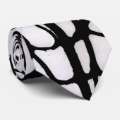 Zwart-wit spinnenweb, Spinrag textuur Stropdas (Opgerold)