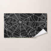 Zwart & Wit Spinnenwebben Halloween  Bad Handdoek (Handdoek)