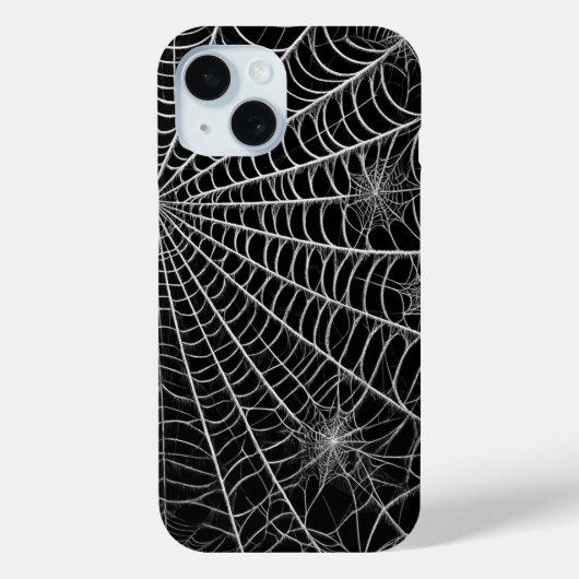 Zwart & Wit Spinnenwebben Spinnenweb Halloween Case-Mate iPhone Case (Achterkant)