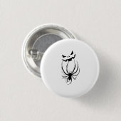 Zwart & Wit Spinneweb Horror Halloween Ronde Button 3,2 Cm (Voorkant /achterkant)