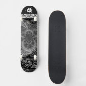 Zwart wit spiraal edgy skateboard (Voorkant)