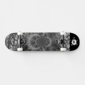 Zwart wit spiraal edgy skateboard (Horizontaal)