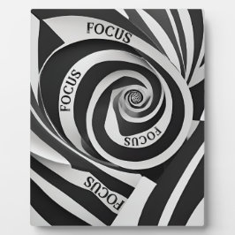 Zwart-wit spiraal "Focus" Fotoplaat