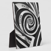Zwart-wit spiraal "Focus" Fotoplaat (Zijkant)