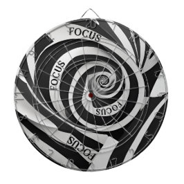 Zwart-wit Spiral Psychedelic Illusion Focus Dartbord