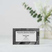 Zwart-wit spiralen met Particles High Tech IT Visitekaartje (Staand voorkant)