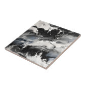 Zwart Wit Splashes Marmer Stones Keramische Tegel Tegeltje (Zijkant)