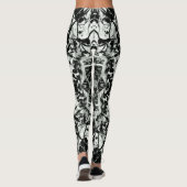 Zwart-wit Splatter Rorschach Leggings (Achterkant)